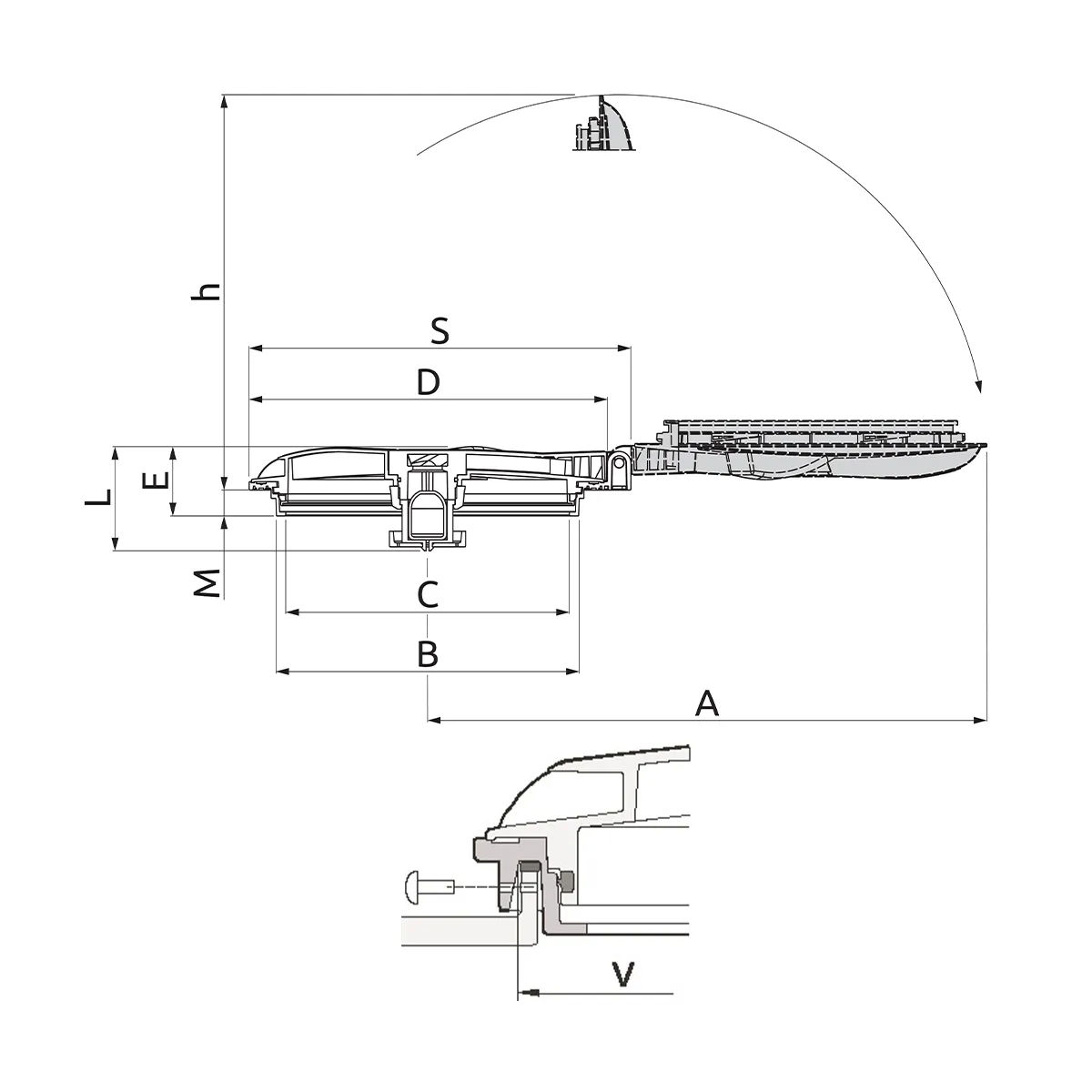 Pokrywa odchylana do zbiornika opryskiwacza D 462 356060 ARAG