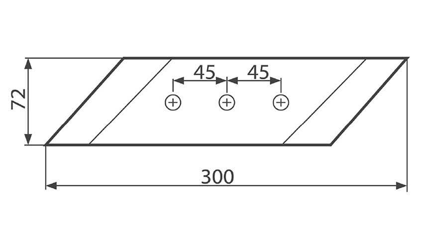 Dłuto Unia 115071P - rysunek techniczny