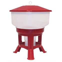 Poidło automatyczne dla drobiu, 30 l, biało-czerwone, Novital