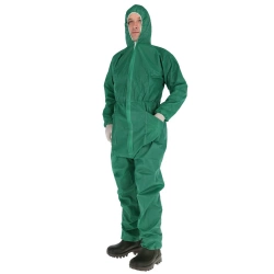 Kombinezon ochronny Basic, zielony, z kapturem, Kerbl