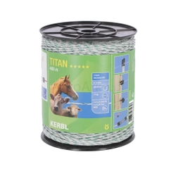 Plecionka ogrodzeniowa TITAN 3 x 0,25 / 3 x 0,2 mm 400 m biało-zielona KERBL