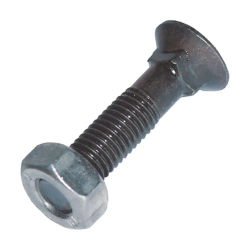 Śruba płużna M14x35 kwadratowe podsadzanie DIN 608 8.8 średnica łba  28 mm z nakrętką