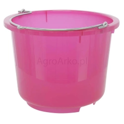 Wiadro z tworzywa sztucznego, 13 l, różowe transparentne, Kerbl