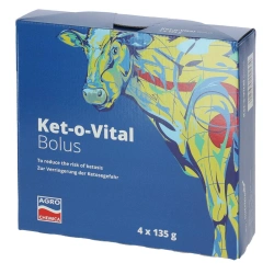 Bolus dla krów zagrożonych ketozą, Ket-o-Vital Bolus, 4 x 135 g, Agrochemica