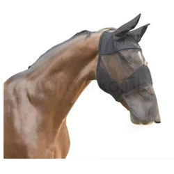 Maska przeciwowadowa dla konia z uszami i nozdrzami, czarny, Covalliero