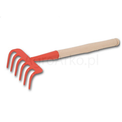 Grabki małe 6-zębne z trzonkiem 30 cm