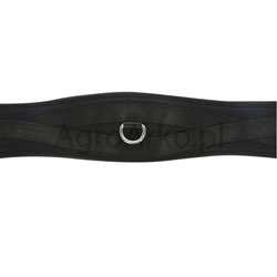 Popręg pas z pianką z pamięcią kształtu, 130 cm, czarny ze wzmocnieniem