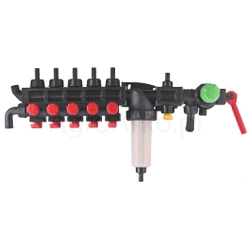 Rozdzielacz 5+1-sekcyjny HD kompensacyjny (wylot góra) AGROPLAST