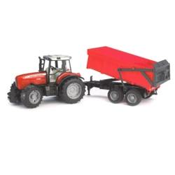 Traktor Massey Ferguson z przyczepą wywrotką  BRUDER