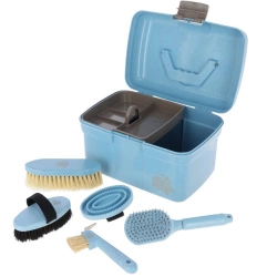 Skrzynka na akcesoria pielęgnacyjne Waterlily, z zawartością, pastelowy niebieski, Covalliero