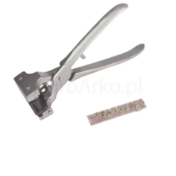 Zestaw tatuownica do uszu 7mm, 7 cyfr+ 14 znaków