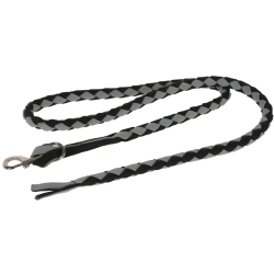 Uwiąz powróz, lina dla konia American, zwykły karabińczyk, czarno/szary, 250 cm, Covalliero