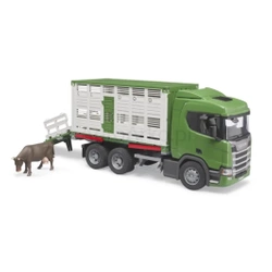 Ciężarówka Scania Super 560R do transportu bydła BRUDER