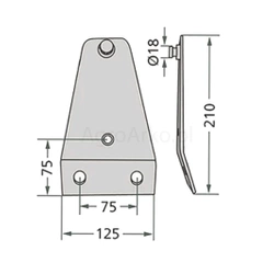 Trzymak noża kosiarki rotacyjnej KVERNELAND DEUTZ 22.525EU-056