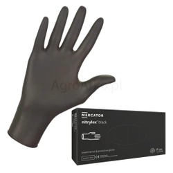 Rękawiczki nitrylowe NITRYLEX BLACK, bezpudrowe, kolor czarny, 1 szt.