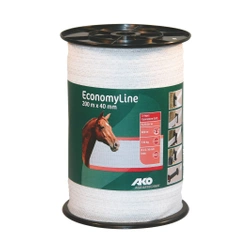 Taśma ogrodzeniowa do pastucha EconomyLine 40 mm 200 m biała AKO