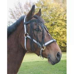 Naczółek z frędzelkami dla konia, czarny, Covalliero