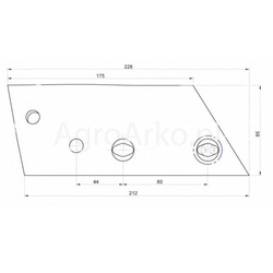 Trzymak lewy nakładki dłuta zamiennik typ Overum 41659461309 Agro-Interstar K-94613