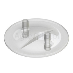 Pokrywa do bańki udojowej, plastikowa, przeźroczysta z 2 otworami, 16-20 mm, Kerbl