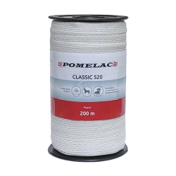 Taśma do pastucha elektrycznego Classic S20 Biała 200 m Pomelac