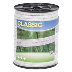 Taśma do pastucha CLASSIC 200 m x 40 mm 9x0,20 mm + 4x0,30 mm biała KERBL