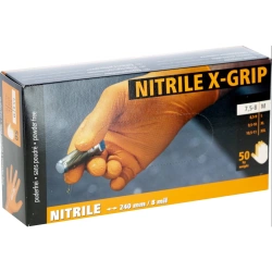 Rękawice nitrylowe Nitrile X-GRIP, 240 mm, 50 szt., pomarańczowe, Kerbl