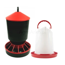 Poidło 6 L+ karmnik 10 kg dla drobiu kur kaczek gołębi indyków