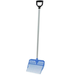 Widły do stajni EcoFork Mini, dedykowane dla dzieci, z trzonkiem, niebieski, Kerbl