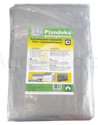 Plandeka 3x5 m, 120 g, srebrna, PE