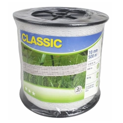 Taśma ogrodzeniowa CLASSIC, 500 m x 10 mm, biała, Kerbl