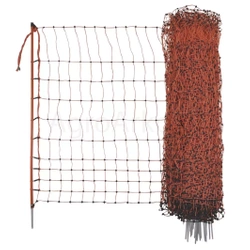 Siatka elektryczna dla drobiu Premium, 50 m, 106 cm, pojedynczy szpic, pomarańczowa, Kerbl